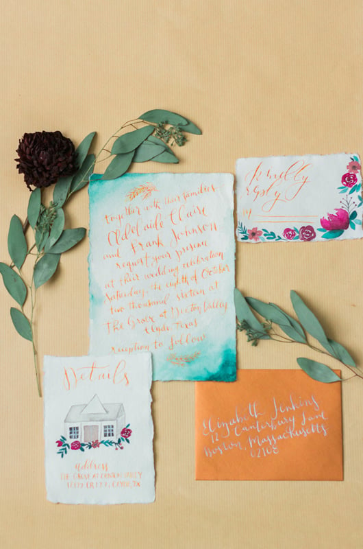 Romantic Autumn Inspired Shoot Invitations