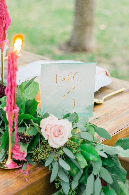 Romantic Autumn Inspired Shoot Table Marker