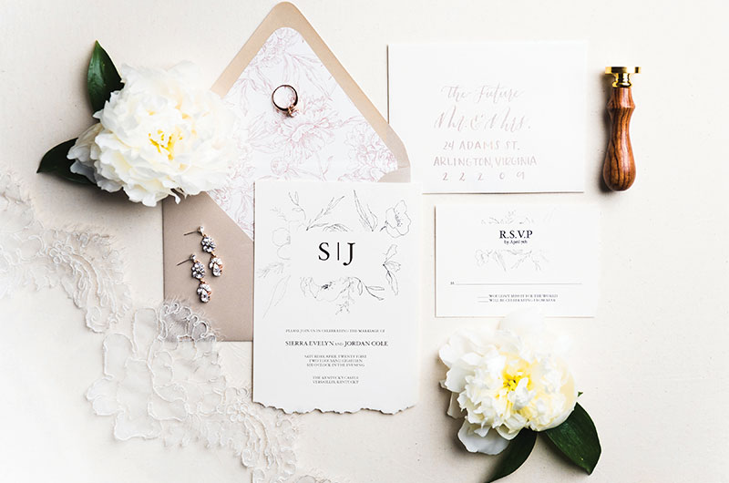 Royally Ever After Invitation Flatlay