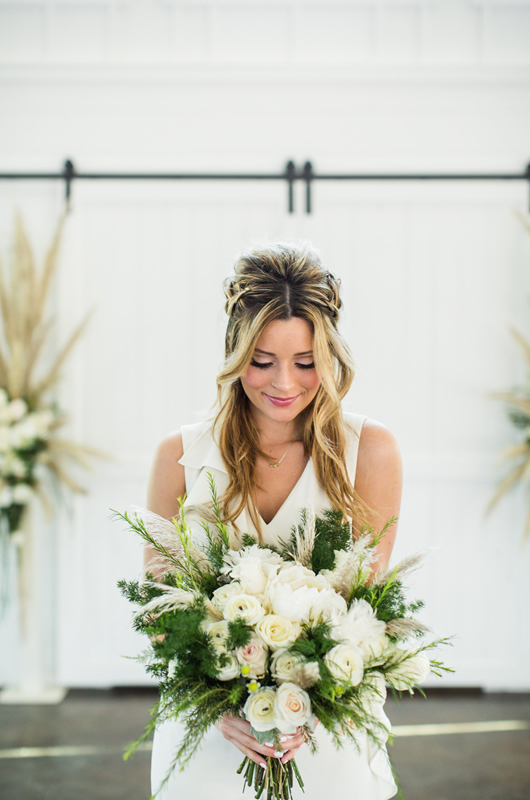 Textures In White Bride Bouquet