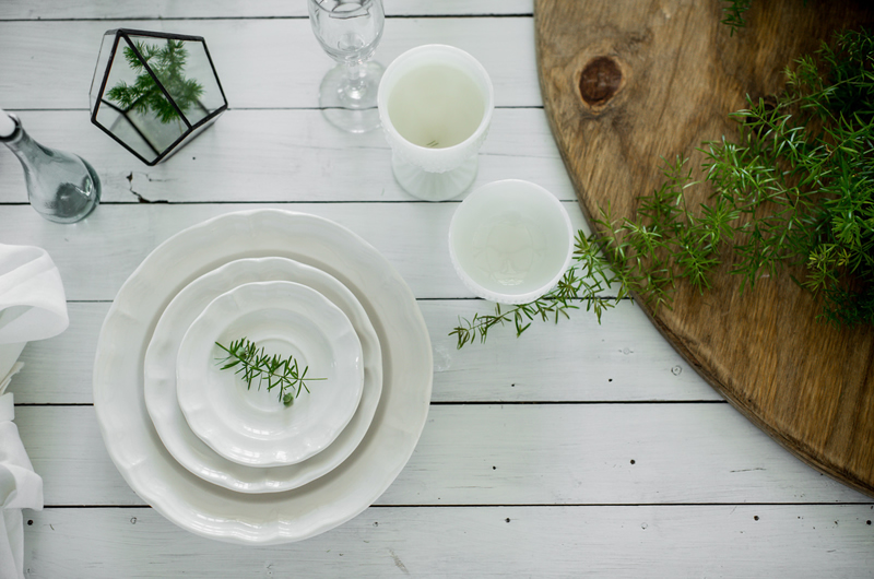 Textures In White China