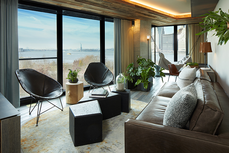 1 Hotel Brooklyn Bridge Suite Living Space