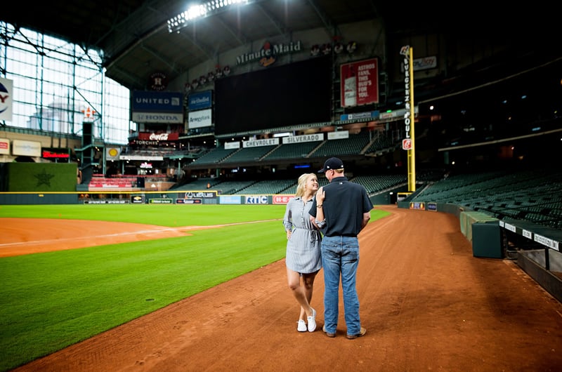 A Baseball Themed Engagement Field