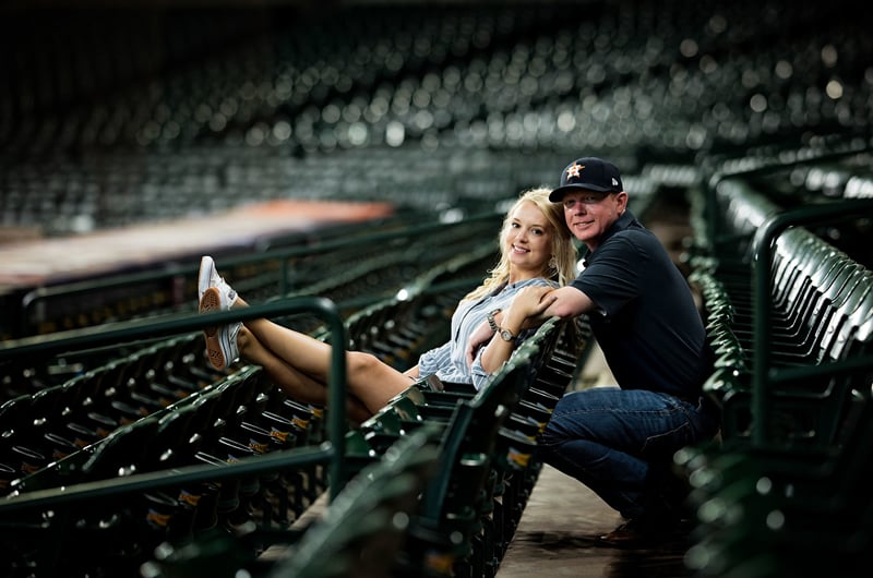 A Baseball Themed Engagement Stands