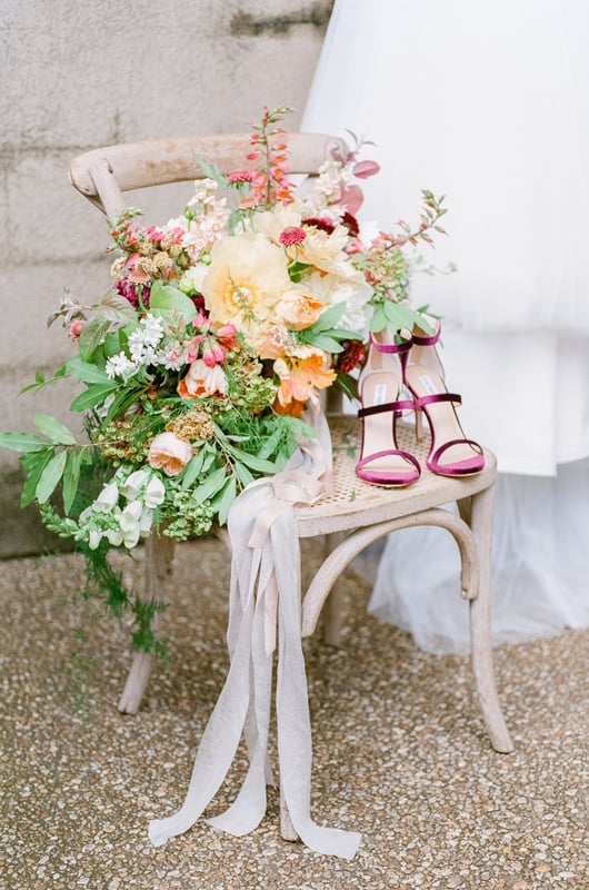 European Hillside Wedding Inspriation Bouquet