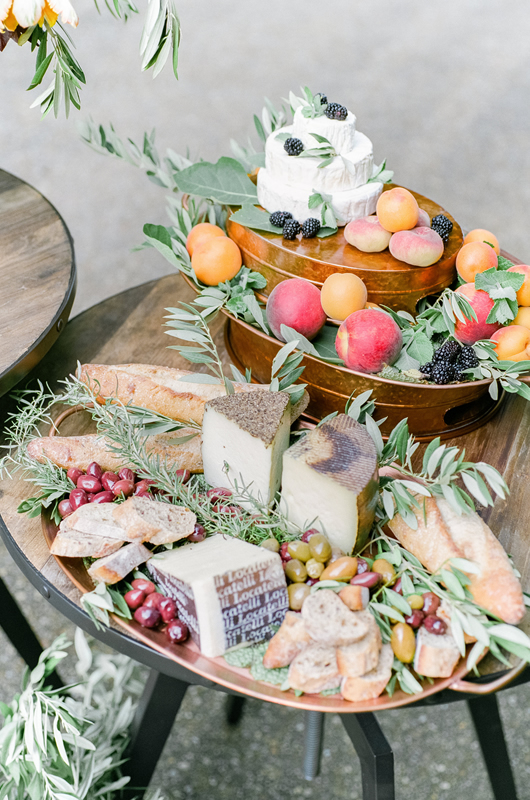 European Hillside Wedding Inspriation Cheese