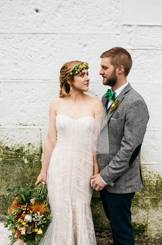 St Patricks Day Wedding Inspiration Bride And Groom