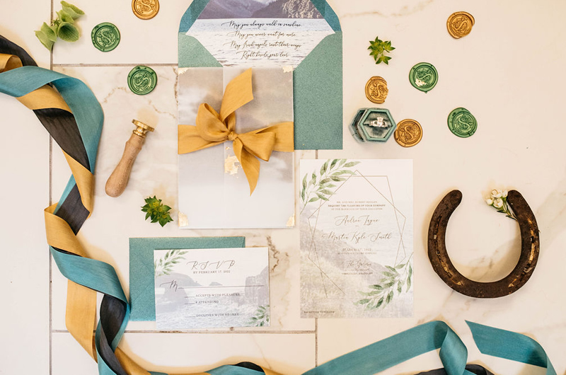 St Patricks Day Wedding Inspiration Invitations