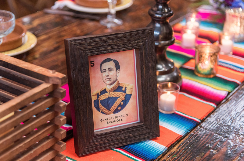 Cinco De Mayo Wedding Inspiration Table Marker