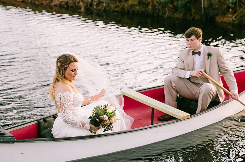 Spring Easter Wedding Boat Ride 