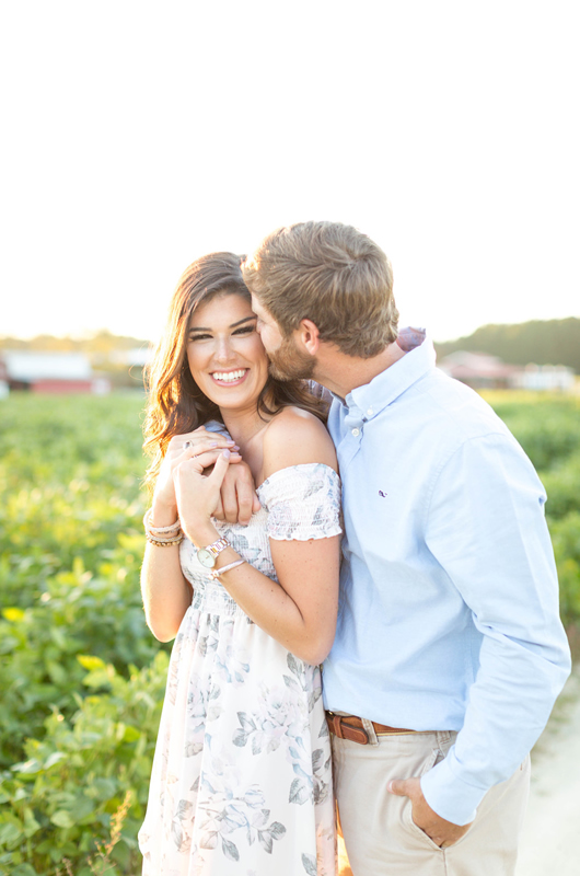 Summertime Engagement Session Inspiration Kiss