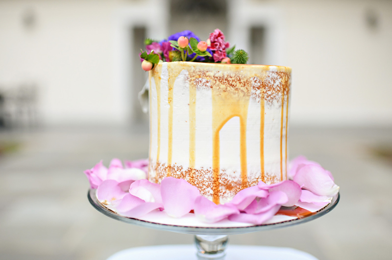 Vintage Garden Glam Wedding Inspiration Cake