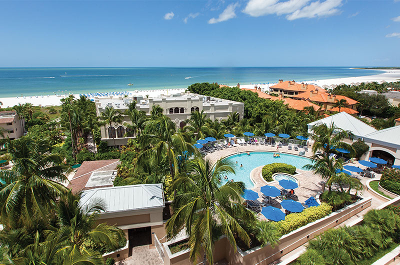 Marco Beach Ocean Resort, Marco Island, Florida Shot Of The Pool From The Sky