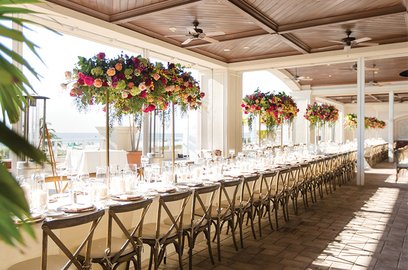 Marco Beach Ocean Resort, Marco Island, Florida Table Setting For Wedding