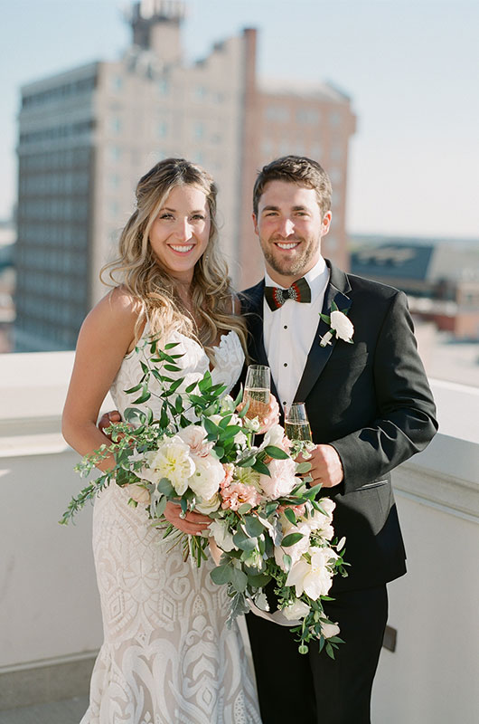 Part II The First Real Weddings At Charlestons Hotel Bennett Make Their Debut Couple Posing On Balcony