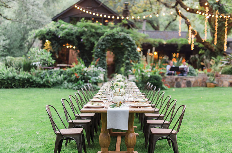 Sonoma County, California Tie The Knot Venue Table