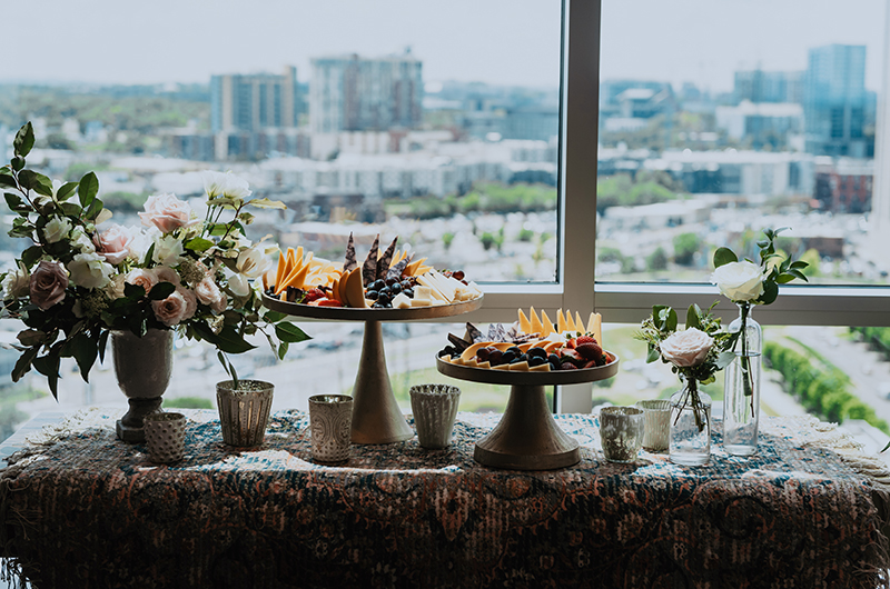 Hotels As Ideal Wedding Venues AC Hotel Nashville Tennessee Reception Food Display