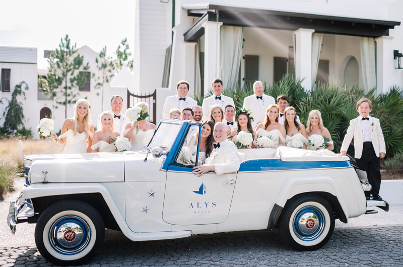 Tips And Tricks From Alys Beach Wedding Expert Wedding Party With Alys Beach Convertible Car