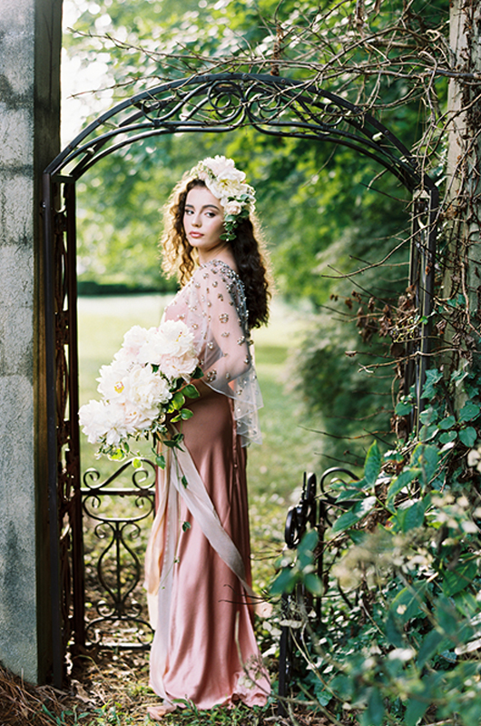 Elegant Peony Shoot In The Gardens Of A Romantic Georgia Venue