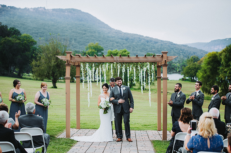 Newlywed Looks Alyssa Stehpens And Daniel Conrad Bride And Groom Ceremony