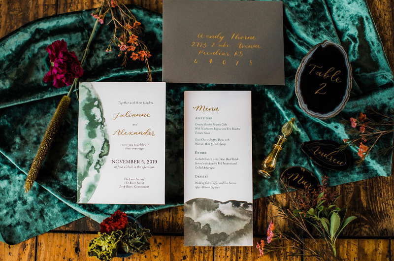 A Merry & Bright Winter Wedding Shoot Wedding Invitation