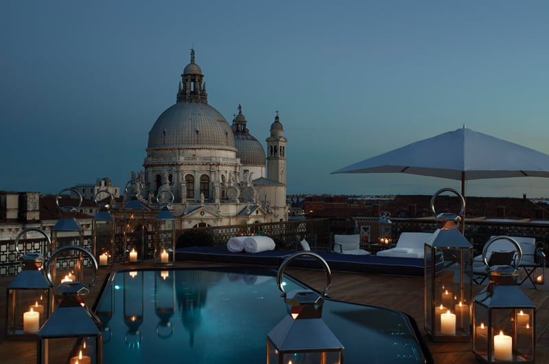 Venice Love On The Grand Canal Hotel Danieli And Gritti Palace Rooftop View With Pool