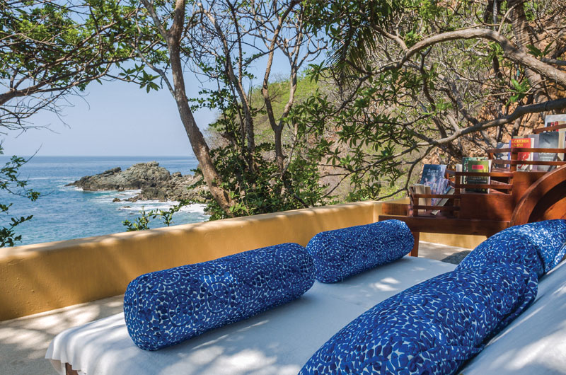 Cala Del Mar Ixtapa Zihuatenejo Mexico Balcony And Book Cart With Ocean View