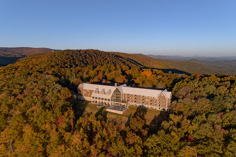 Amicalola Fall Wedding Giveaway Outisde View Of Venue 2