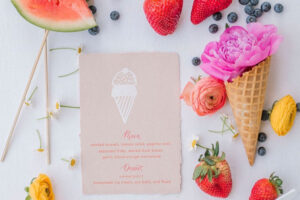 Say I Do With Stylish Wedding Stationery Icecream Card Horizontal