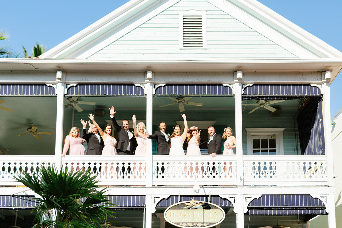 Historic Bagatelle Restaurant In Old Town Key West Florida Bridal Party 