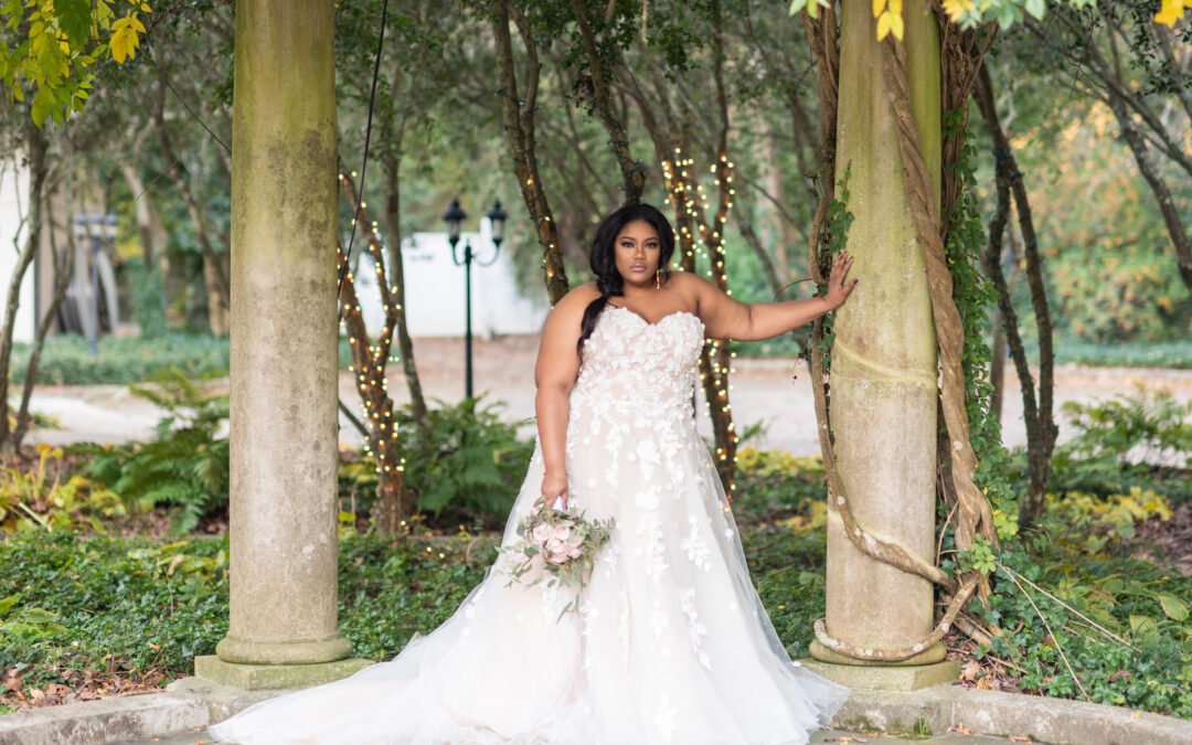 Whimsical Garden Styled Shoot Showcases Curvy and Alluring Wedding Looks