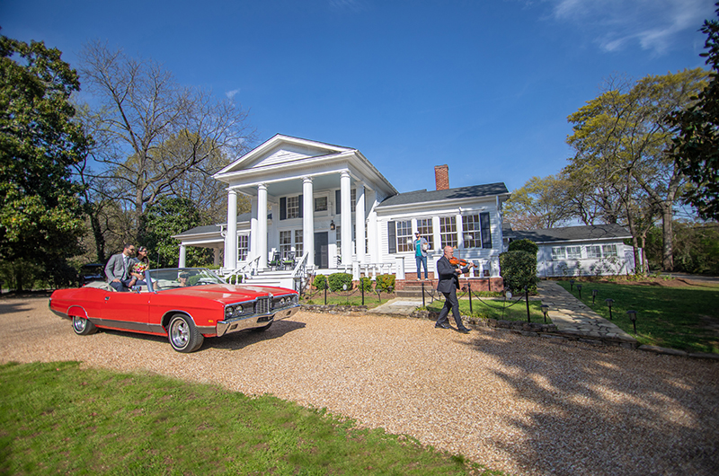 Small Town Couple Renews Their Vows Red Car Outside House