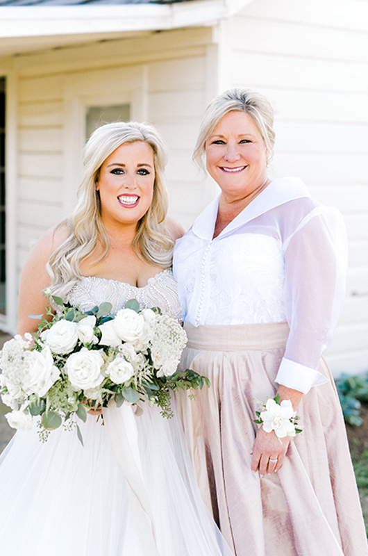 Happy Mother Day Mother And Bride With Bouquet