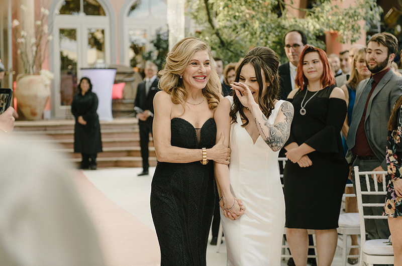 Happy Mothers Day Bride And Mother Walking Down Aisle