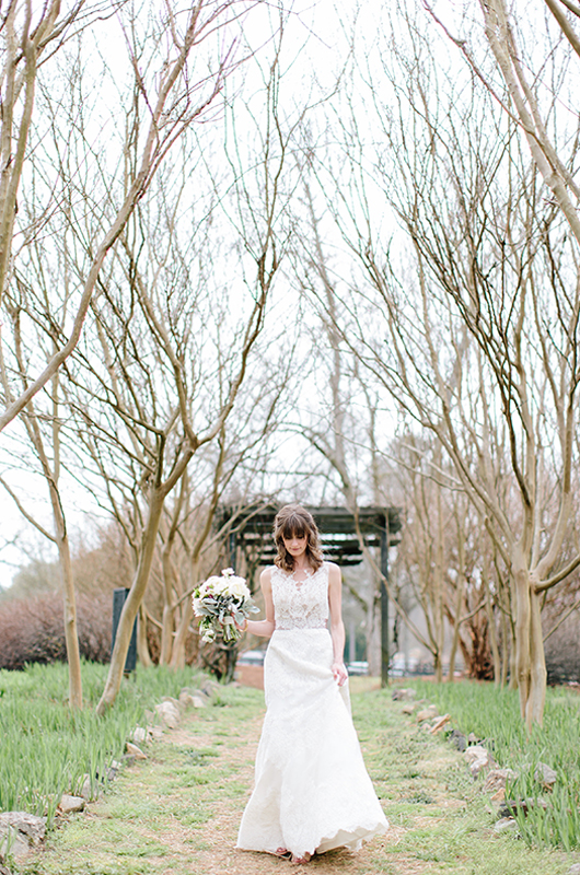 The Inn At Serenbe Bride With Bouquet