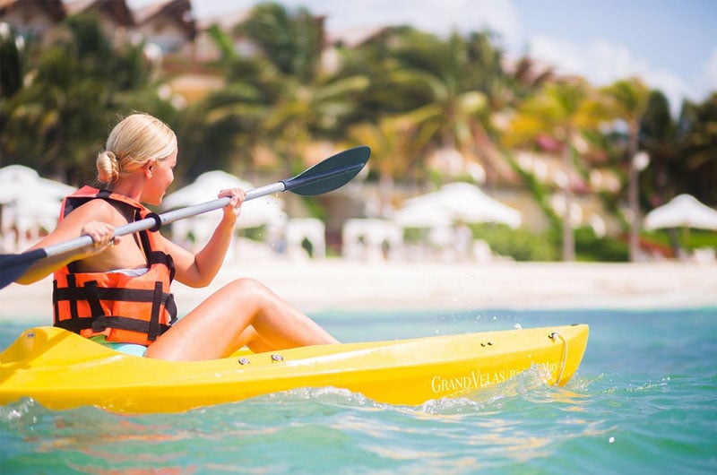 Grand Velas Riviera Maya Mexico Kayaking In Ocean