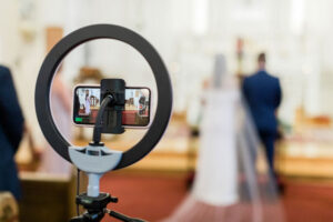 A Guide To Virtual Weddings During COVID Phone Recording And Livestreaming Wedding Ceremony