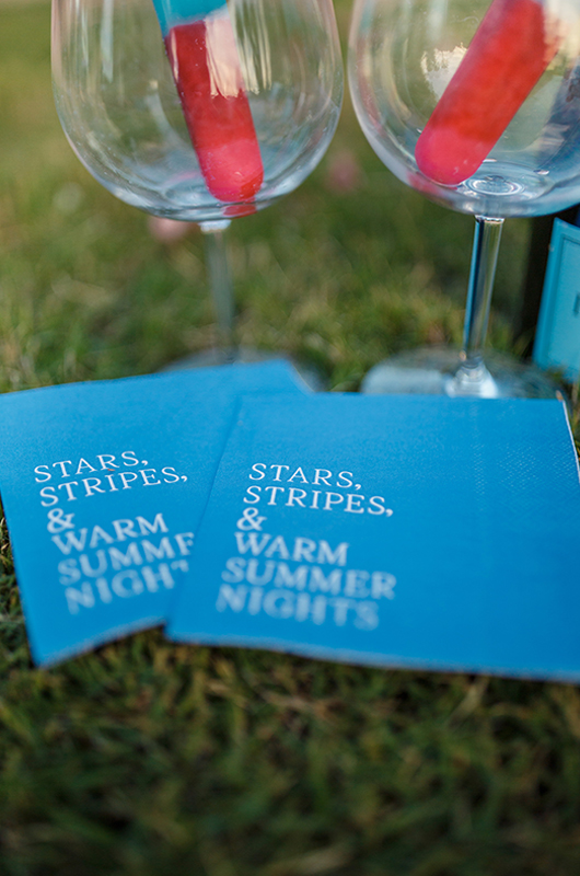 Stars Stripes And Warm Summer Nights Napkins And Drink Glasses