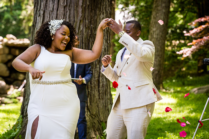 Indiana Couple Weds Intimate Garden Ceremony Kumalos Matthew Twirling Victoire