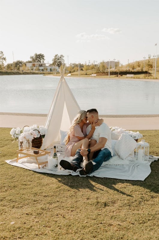 Lifestyle Blogger Madelynn Dunn Says Yes To A Memorable Proposal Seated