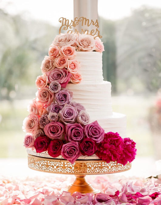 6 Ways To Curate An Epic Wedding Cake Pink Floral Cake