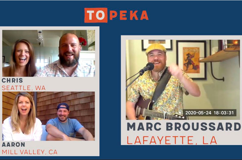 A Digital Destination Called Topeka Connects Couples To Live Music By Celebs Marc Broussard