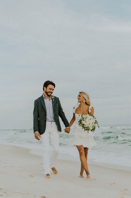 A Simple Seaside Ceremony On Floridas Gulf Coast Beach Walk