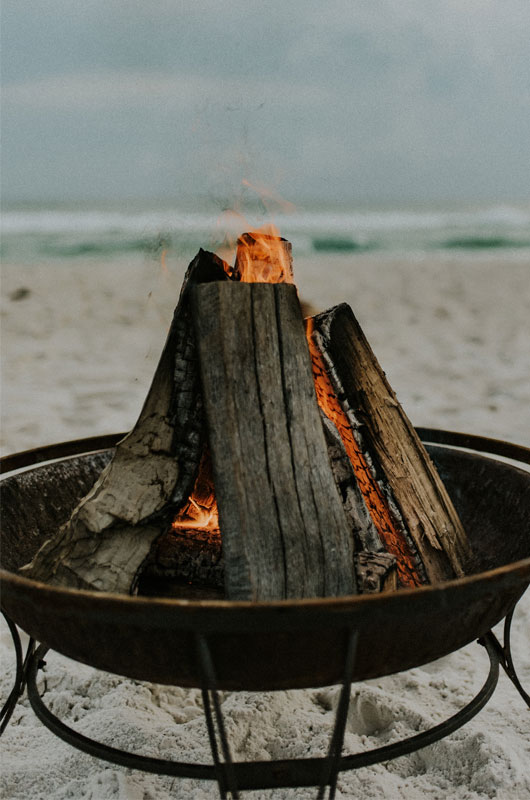 A Simple Seaside Ceremony On Floridas Gulf Coast Fire Pit