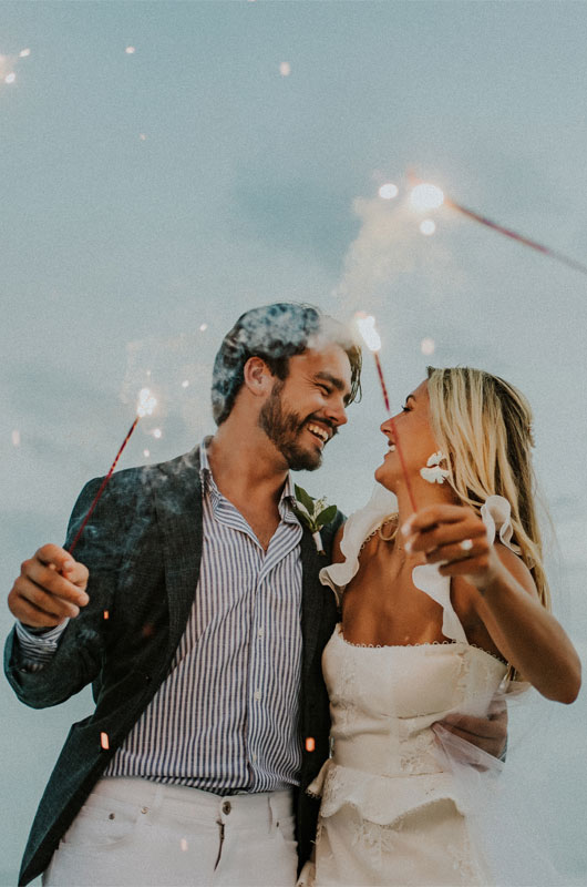 A Simple Seaside Ceremony On Floridas Gulf Coast Sparklers