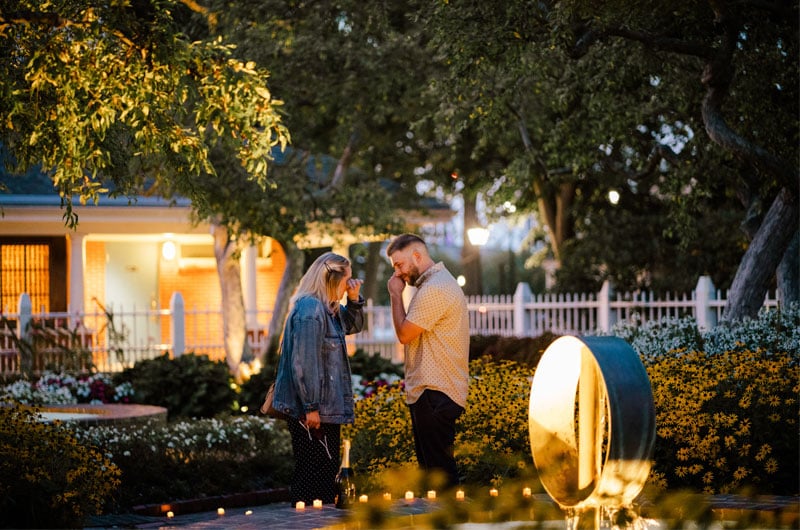 An Unforgettable Proposal At Prescott Park In Portsmouth, New Hampshire Standing