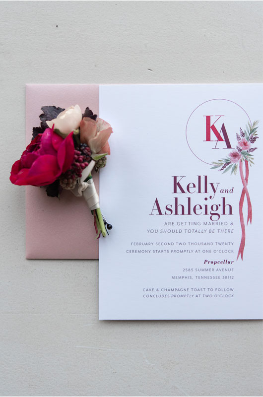 Propcellar Was The Perfect Backdrop For This Vintage Memphis Wedding Stationary