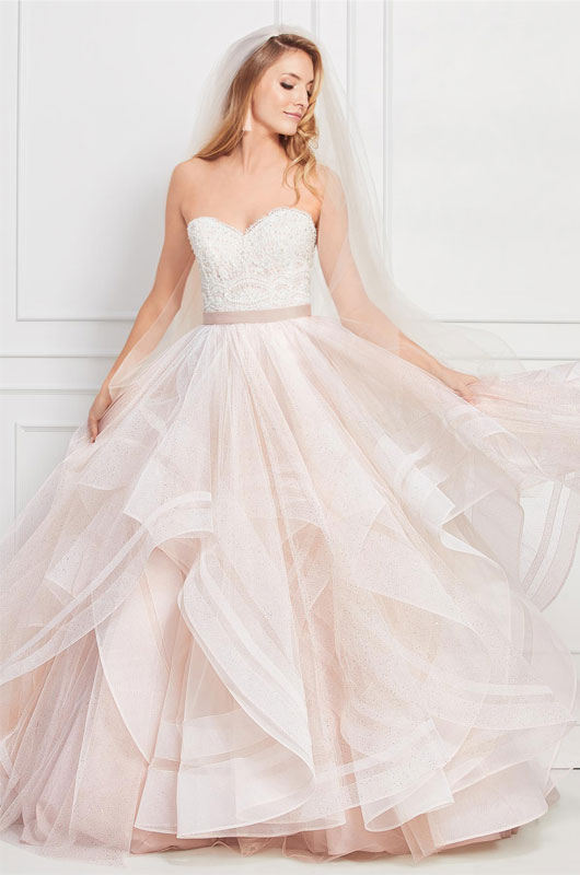 Leading Bridal Boutique Ivory And Beau Shares Wedding Gown Trends For 2021 Model Posing In Ball Gown Dress