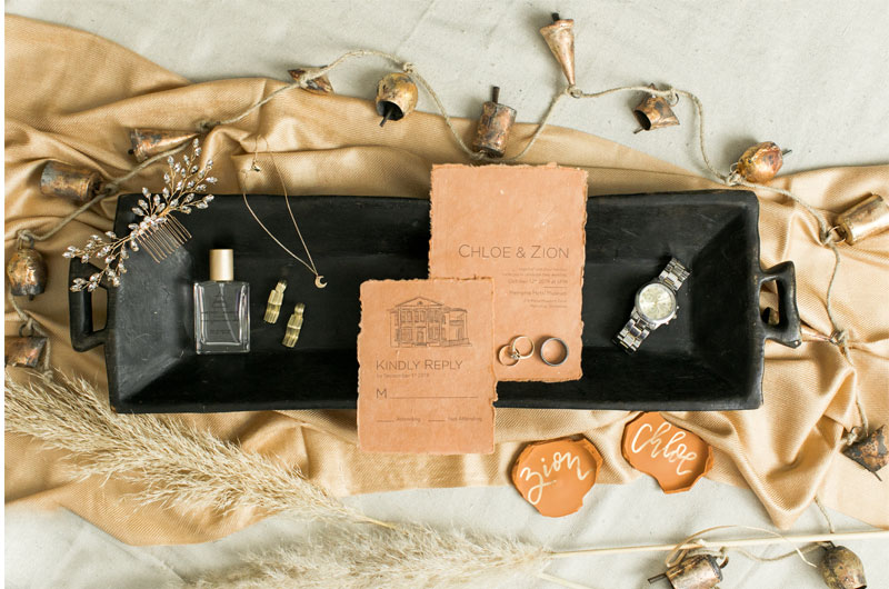 Memphis Metal Museum Styled Wedding Features Fall Boho Vibes Stationary