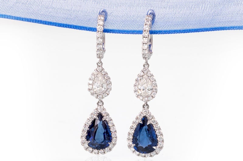 Sissys Log Cabin Commits To Creating Extraordinary Wedding Day Style Sapphire Earrings